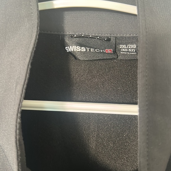 SWISS TECH MEN DARK GRAY SOFT SHELL FLEECE LINED JACKET IN SIZE 2XL - Picture 3 of 7